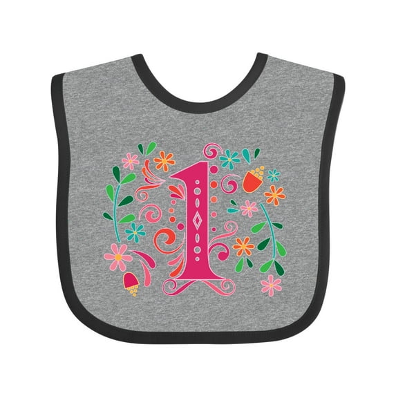 Inktastic 1st Birthday Party 1 Year Old Girls Girls Baby Bib