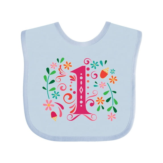 Inktastic 1st Birthday Party 1 Year Old Girls Girls Baby Bib