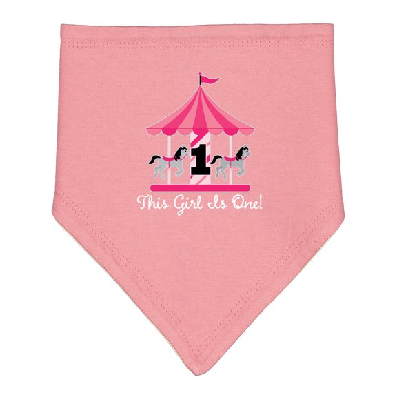 Inktastic 1st Birthday Party Carousel Horse Baby Bandana Bib