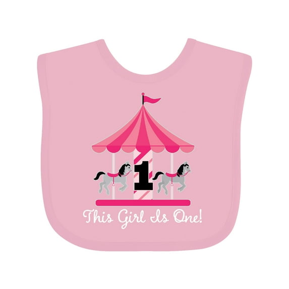 Inktastic 1st Birthday Party Carousel Horse Girls Baby Bib