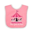thumbnail image 1 of Inktastic 1st Birthday Party Carousel Horse Girls Baby Bib, 1 of 4