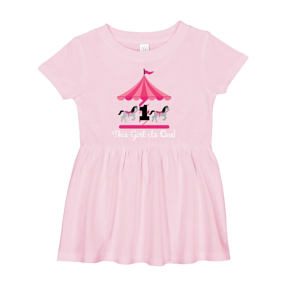 Inktastic 1st Birthday Party Carousel Horse Girls Baby Dress