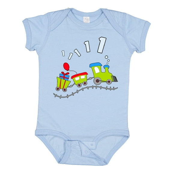 Inktastic 1st Birthday Party Train Boys or Girls Baby Bodysuit