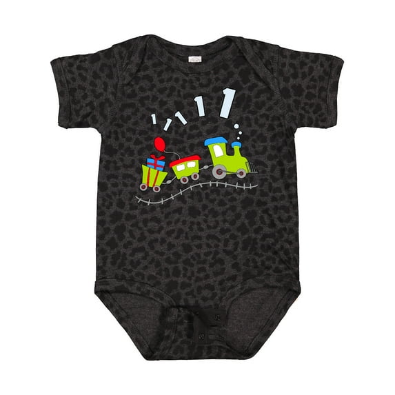 Inktastic 1st Birthday Party Train Boys or Girls Baby Bodysuit
