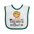 thumbnail image 1 of Inktastic 1st Birthday Party Tribal Lion Boys Boys Baby Bib, 1 of 4