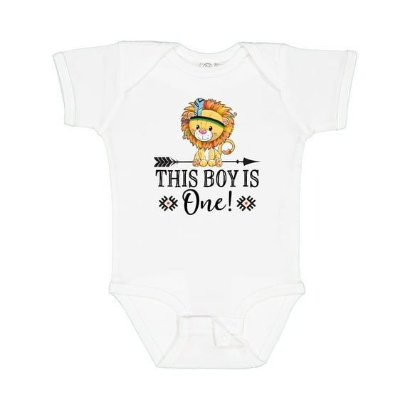 Inktastic 1st Birthday Party Tribal Lion Boys Boys Baby Bodysuit