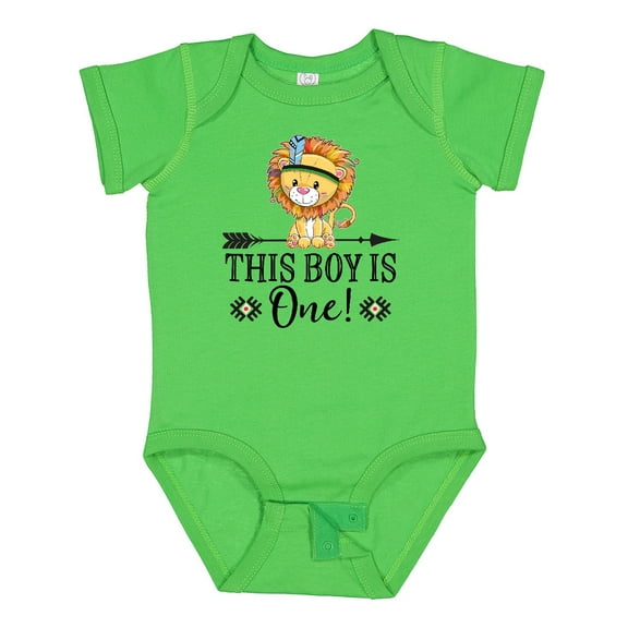 Inktastic 1st Birthday Party Tribal Lion Boys Boys Baby Bodysuit