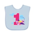thumbnail image 1 of Inktastic 1st Birthday Pilot Airplane Girls Baby Bib, 1 of 4