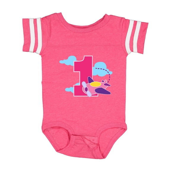 Inktastic 1st Birthday Pilot Airplane Girls Baby Bodysuit
