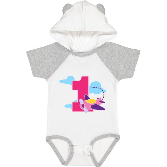 Inktastic 1st Birthday Pilot Airplane Girls Baby Bodysuit
