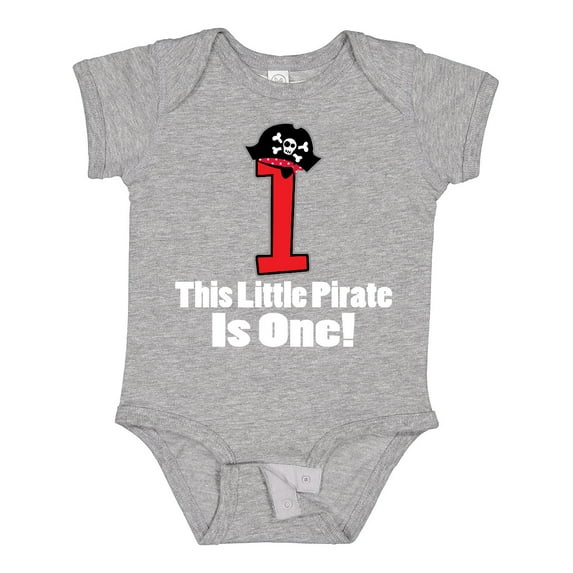 Inktastic 1st Birthday Pirate Hat Number 1 Boys Baby Bodysuit