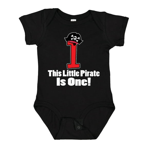 Inktastic 1st Birthday Pirate Hat Number 1 Boys Baby Bodysuit