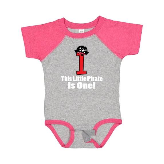 Inktastic 1st Birthday Pirate Hat Number 1 Boys Baby Bodysuit