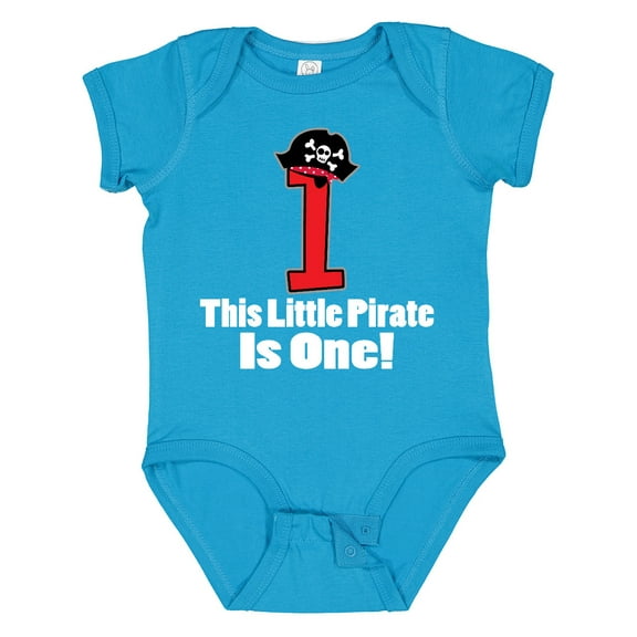 Inktastic 1st Birthday Pirate Hat Number 1 Boys Baby Bodysuit