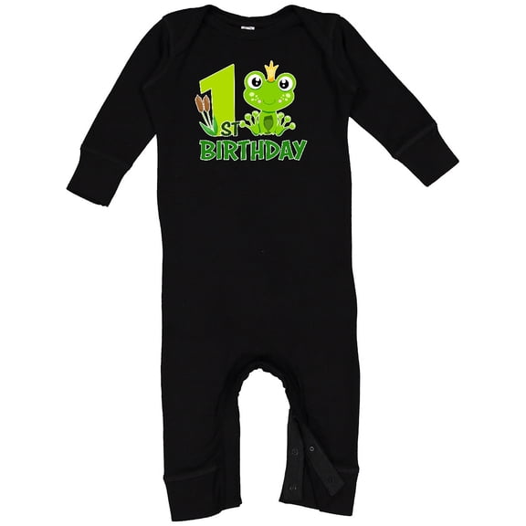 Inktastic 1st Birthday Prince Frog Baby Romper Coveralls