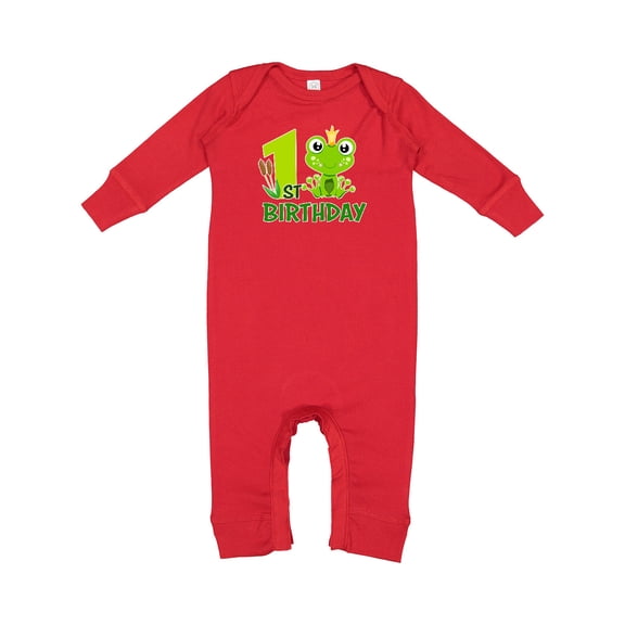 Inktastic 1st Birthday Prince Frog Baby Romper Coveralls