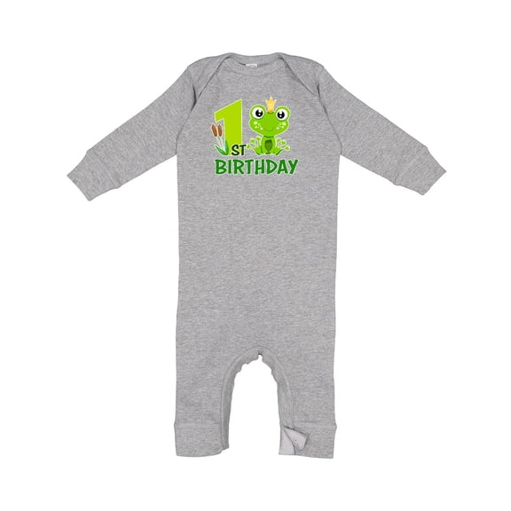 Inktastic 1st Birthday Prince Frog Baby Romper Coveralls