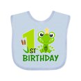 thumbnail image 1 of Inktastic 1st Birthday Prince Frog Boys Baby Bib, 1 of 4