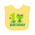 thumbnail image 1 of Inktastic 1st Birthday Prince Frog Boys Baby Bib, 1 of 4