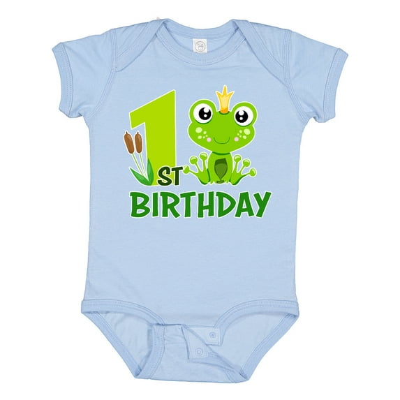 Inktastic 1st Birthday Prince Frog Boys Baby Bodysuit