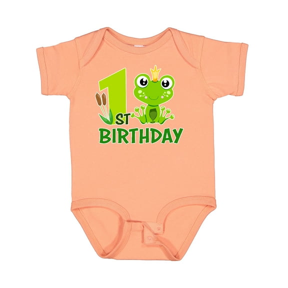 Inktastic 1st Birthday Prince Frog Boys Baby Bodysuit