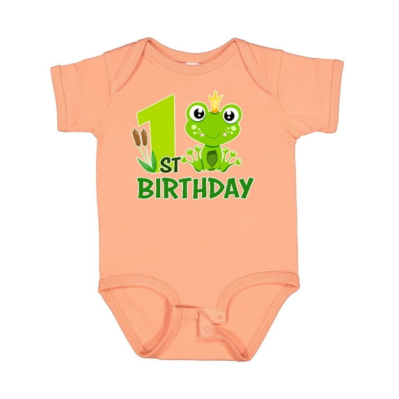 Inktastic 1st Birthday Prince Frog Boys Baby Bodysuit