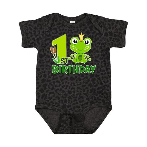 Inktastic 1st Birthday Prince Frog Boys Baby Bodysuit