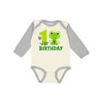 thumbnail image 1 of Inktastic 1st Birthday Prince Frog Boys Long Sleeve Baby Bodysuit, 1 of 5