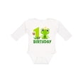 thumbnail image 1 of Inktastic 1st Birthday Prince Frog Boys Long Sleeve Baby Bodysuit, 1 of 5