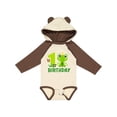 thumbnail image 1 of Inktastic 1st Birthday Prince Frog Boys Long Sleeve Baby Bodysuit, 1 of 5