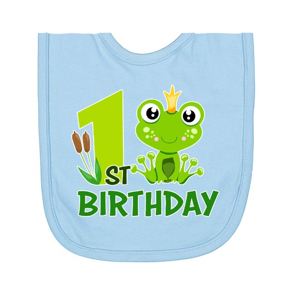 Inktastic 1st Birthday Prince Frog Newborn Bib