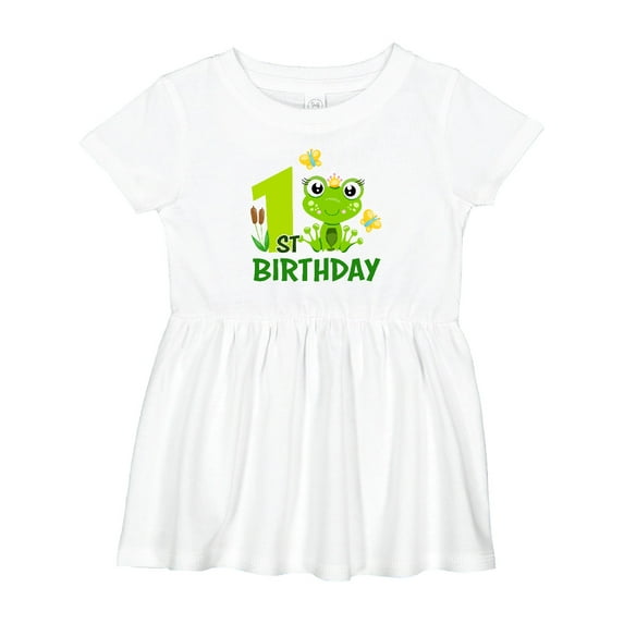 Inktastic 1st Birthday Princess Frog Girls Baby Dress