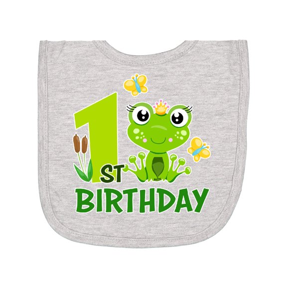 Inktastic 1st Birthday Princess Frog Newborn Bib
