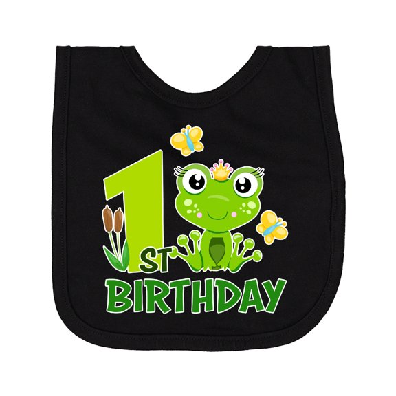 Inktastic 1st Birthday Princess Frog Newborn Bib
