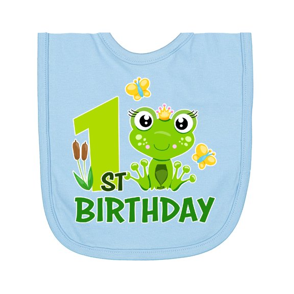 Inktastic 1st Birthday Princess Frog Newborn Bib