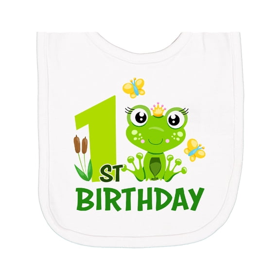 Inktastic 1st Birthday Princess Frog Newborn Bib