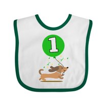 Inktastic 1st Birthday Puppy 1 Year Old Boy Boys Baby Bib