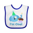 thumbnail image 1 of Inktastic 1st Birthday Puppy Blue Boys Baby Bib, 1 of 4