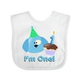 thumbnail image 1 of Inktastic 1st Birthday Puppy Blue Boys Baby Bib, 1 of 4