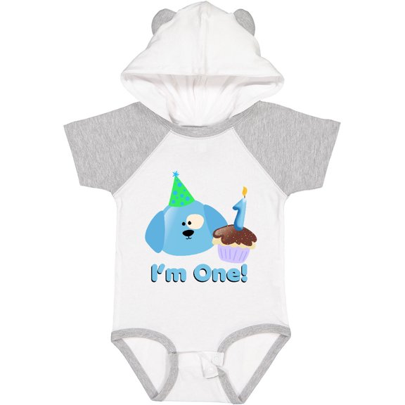 Inktastic 1st Birthday Puppy Blue Boys Baby Bodysuit