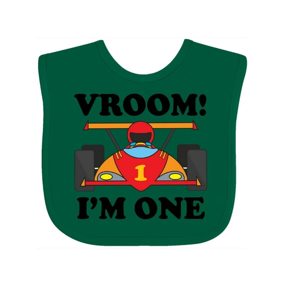Inktastic 1st Birthday Racing Car Boys Boys Baby Bib