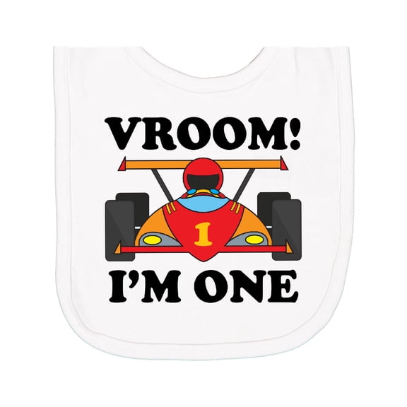 Inktastic 1st Birthday Racing Car Boys Newborn Bib