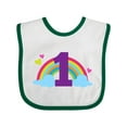 thumbnail image 1 of Inktastic 1st Birthday Rainbow Girls Baby Bib, 1 of 4