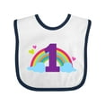 thumbnail image 1 of Inktastic 1st Birthday Rainbow Girls Baby Bib, 1 of 4