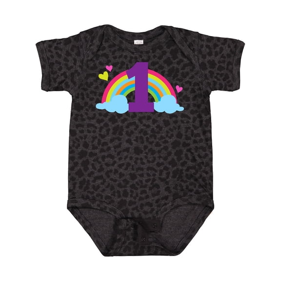 Inktastic 1st Birthday Rainbow Girls Baby Bodysuit