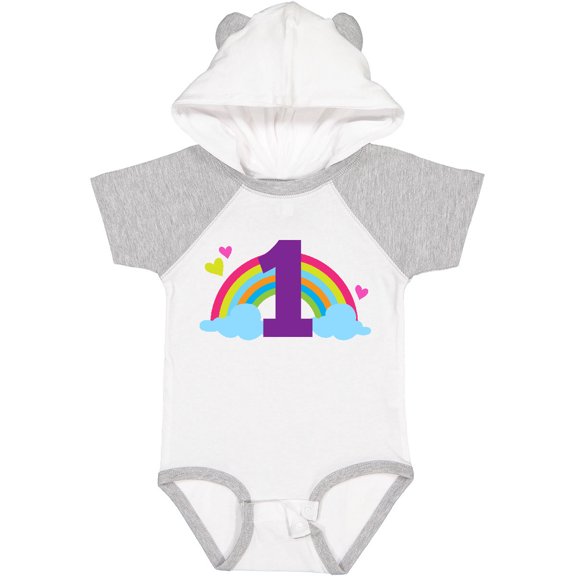 Inktastic 1st Birthday Rainbow Girls Baby Bodysuit
