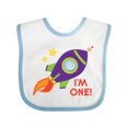 thumbnail image 1 of Inktastic 1st Birthday Rocketship One Year Old Boys or Girls Baby Bib, 1 of 4