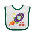 thumbnail image 1 of Inktastic 1st Birthday Rocketship One Year Old Boys or Girls Baby Bib, 1 of 4