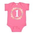 thumbnail image 1 of Inktastic 1st Birthday Rose Flower Wreath Girls Girls Baby Bodysuit, 1 of 5