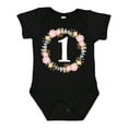thumbnail image 1 of Inktastic 1st Birthday Rose Flower Wreath Girls Girls Baby Bodysuit, 1 of 5